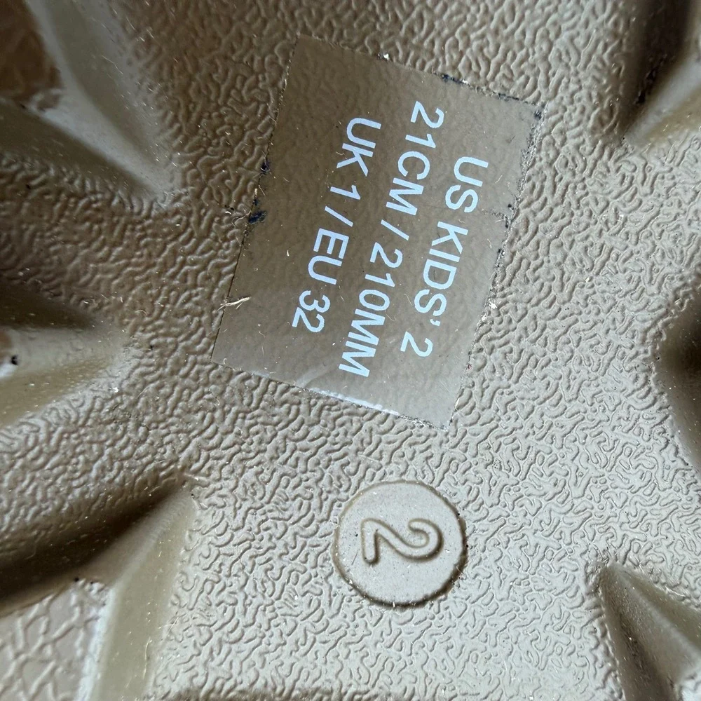 Kirkland Signature Kids Shearling Boots Chestnut Brown Suede Size 2 NEW